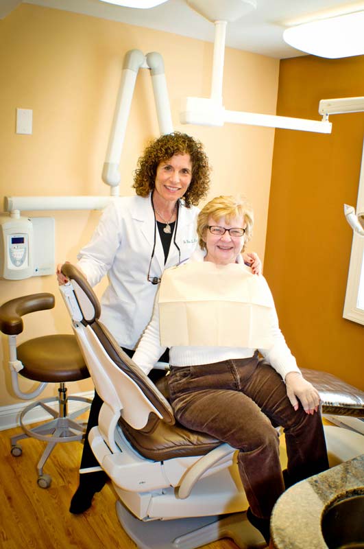  Dr and patient smiling after check up at Cramer Dental 